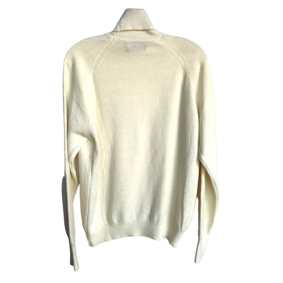 Lord & Taylor Mens Pale Yellow/CreamTurtleneck Sweater - Picture 2 of 5